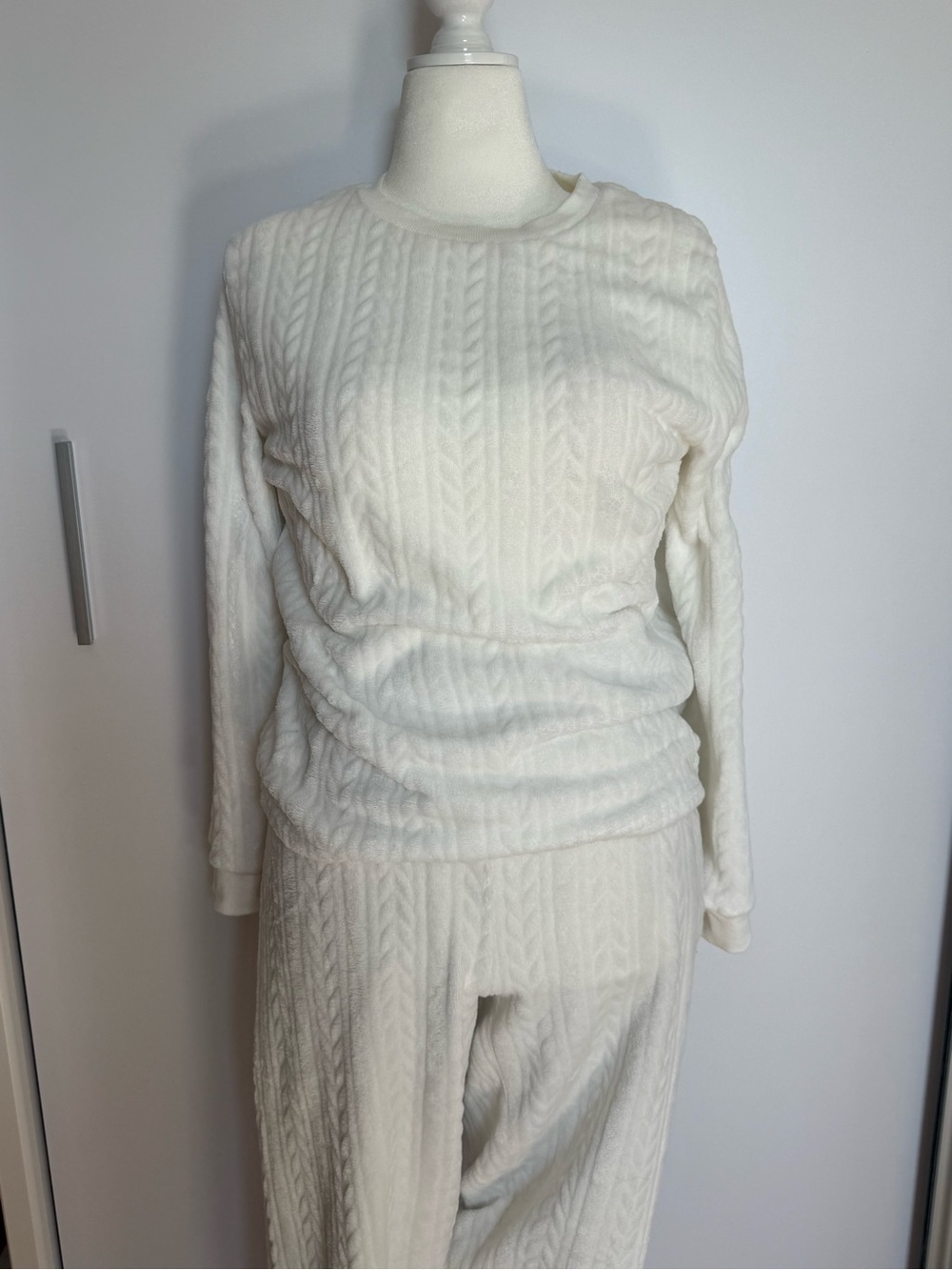 Primark White Plush Sweater Top